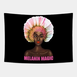 Black Pride Melanin Magic Flower Afro Queen Tapestry