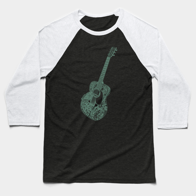 Acoustic Guitar Art tattoo - Guitar Lover - Baseball T-Shirt | TeePublic Acoustic Guitar Art tattoo - Guitar Lover - Baseball T-Shirt | TeePublic
