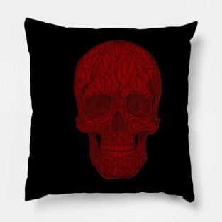 Blood red skull Pillow