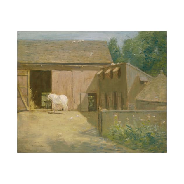 New England Barnyard by Julian Alden Weir by Classic Art Stall