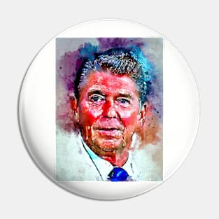 Watercolor Reagan Pin