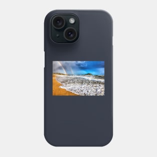 St Michael's Mount Cornwall Double Rainbow Phone Case