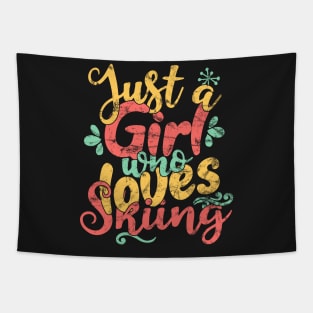 Just A Girl Who Loves Skiing - Ski Gift design Tapestry