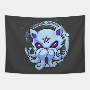 Kawaii pastel Goth Witchy Cat creepy Tapestry