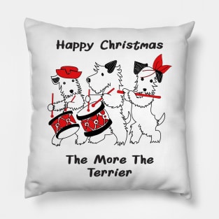 The Scotty Dogs Christmas Band. The mores the Terrier. Pillow