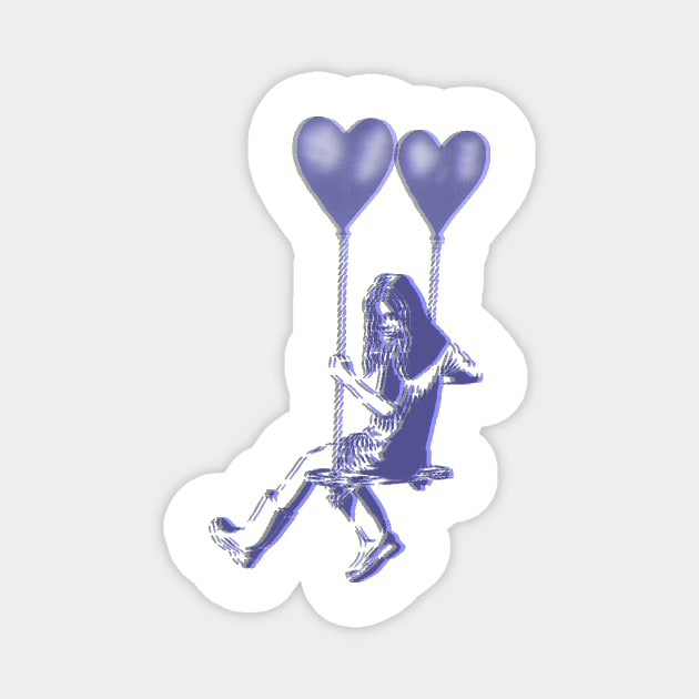 3D Banksy Ballon Girl Magnet by TRIME