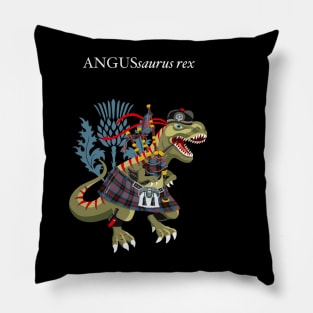 Clanosaurus Rex ANGUSsaurus rex Plaid ANGUS Family Tartan Pillow