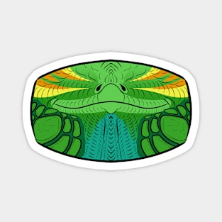 Green Iguana Mask Magnet