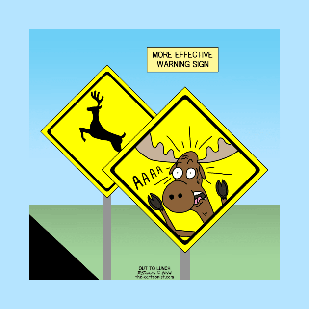 A More Effective Deer or Moose Crossing Sign by OutToLunch