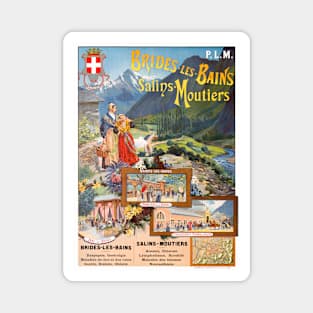 Brides-les-Bains France Vintage Poster 1895 Magnet