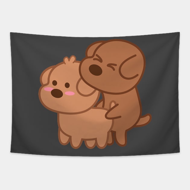 DOG AND BITCH Tapestry by cristiangmz