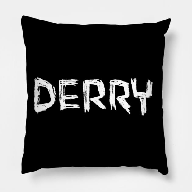 Derry, Handwriting Pillow by badlydrawnbabe