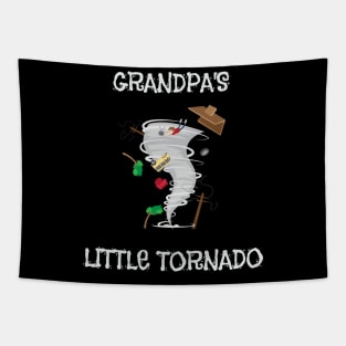 Cute Grandpa's Little Tornado Kids Tapestry