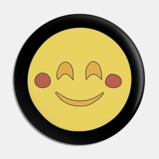 Smiling Eyes Emoticon - Positive Joy - Happiness Pin