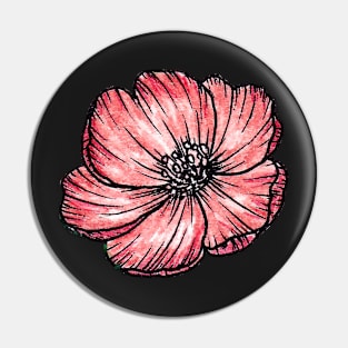 Pink flower Pin