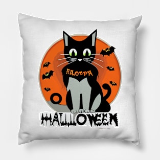 Scary Halloween Cat Pillow