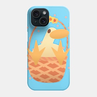 Cute little Duck on his basket Phone Case