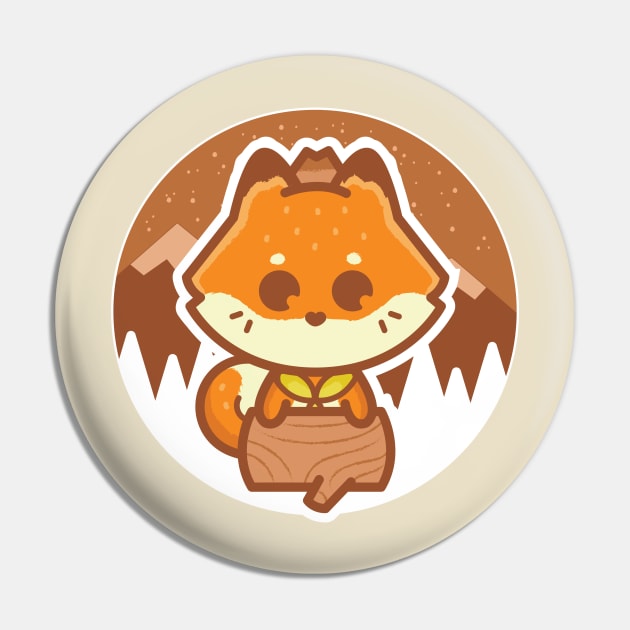 Woodland Scout Fox T-SHIRT Pin by YellowDice