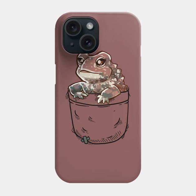 Pocket Cute American Toad Phone Case by TechraPockets