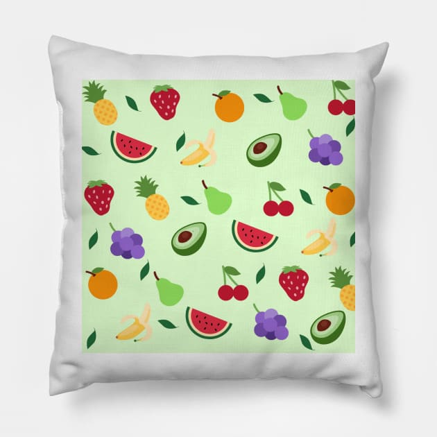 Fruits pattern Pillow by maryamazhar7654