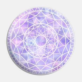 Purple Pastel Mandala Namaste Boho Tie Dye Pin