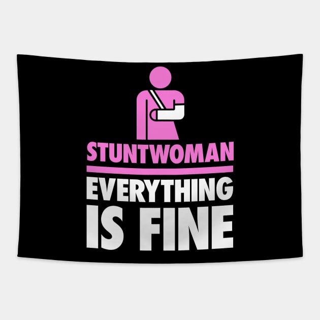 Stuntwoman Fractured Broken Arm Get Well Gift Tapestry by MeatMan