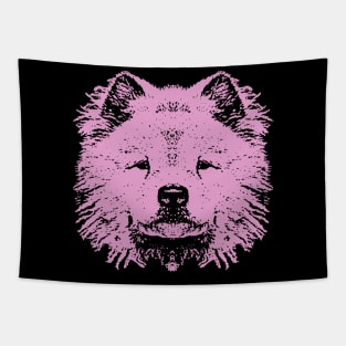 Pink Chow Chow Tapestry