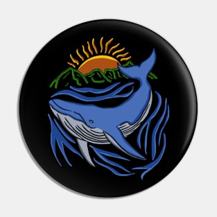 Blue Whale Pin