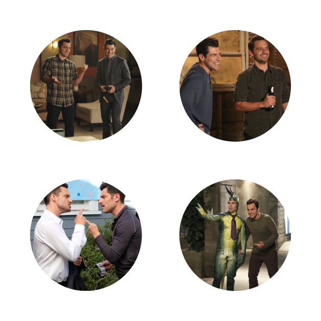 Nick and Schmidt Sticker Pack by voidstickers