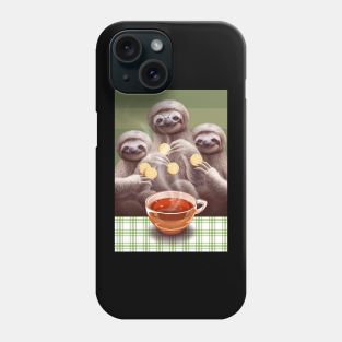 sloths waiting for breakfast Phone Case