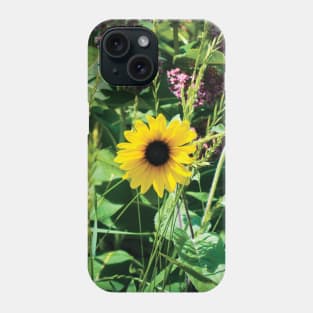 A Lone Sunflower in a Garden Phone Case