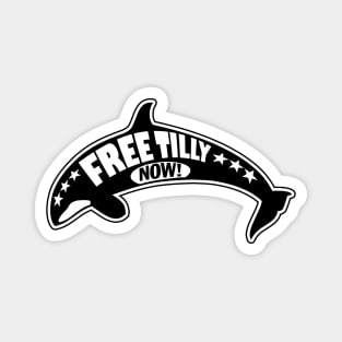 Retro Throwback Free Tilly NOW Orca Killer Whale Conservation Sticker Magnet