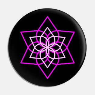 Geometric Lotus Pin