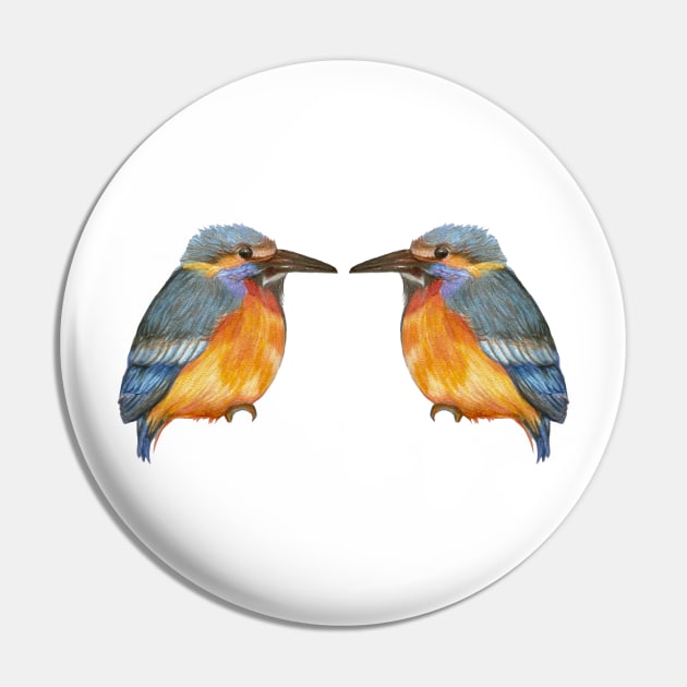 Mirrored Birds Pin by kuallidesigns