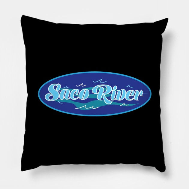 Saco river Pillow by ACGraphics