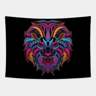 Lion Neon Tapestry