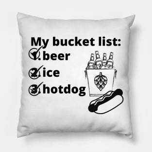 bucket list1 Pillow