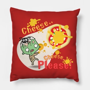 Pizza Lovers Zombie Cute : Cheese Please! Pillow