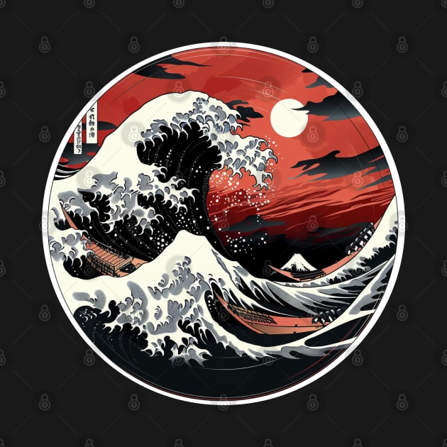 The Red wave of kanagawa by NineBlack