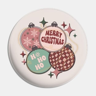 Retro Christmas Gift  Ornaments Ho Ho Ho Snowflakes Pin