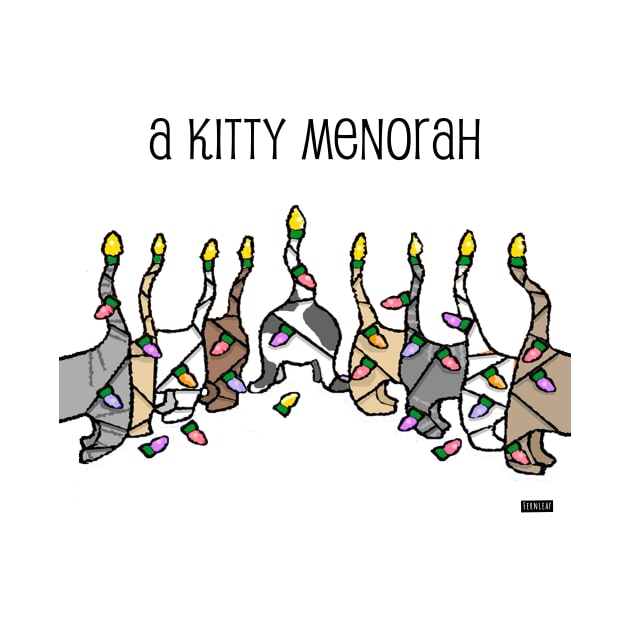 Kitty Menorah by sfernleaf