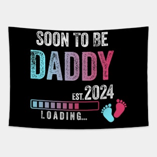 Soon To Be Daddy Est.2024 New Dad Pregnancy Father's Day Tapestry