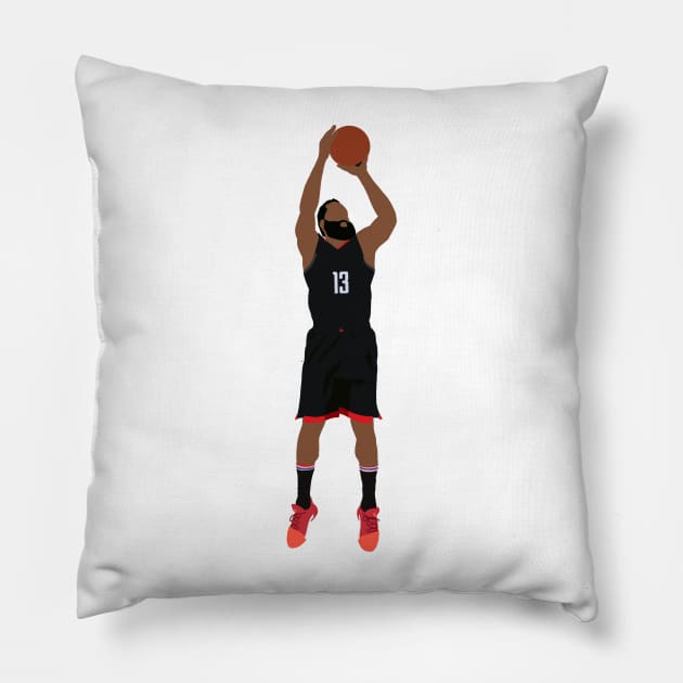 James Harden in Black Hou Rockets Uni Pillow by ActualFactual
