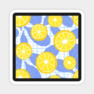 Fresh summer pattern with lemon slices Magnet