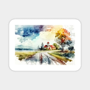 Rustic Countryside Charm Magnet