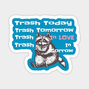 funny racoon animal slogan quote Magnet