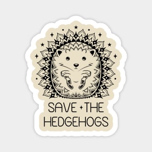 Save The Hedgehogs - Boho Mandala Hedgehog Magnet