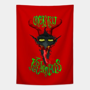 Merry Krampus Tapestry