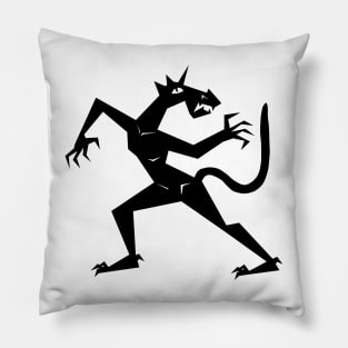 Black Cat Unicorn Pillow