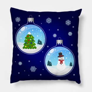 Christmas snowglobe ornaments Pillow